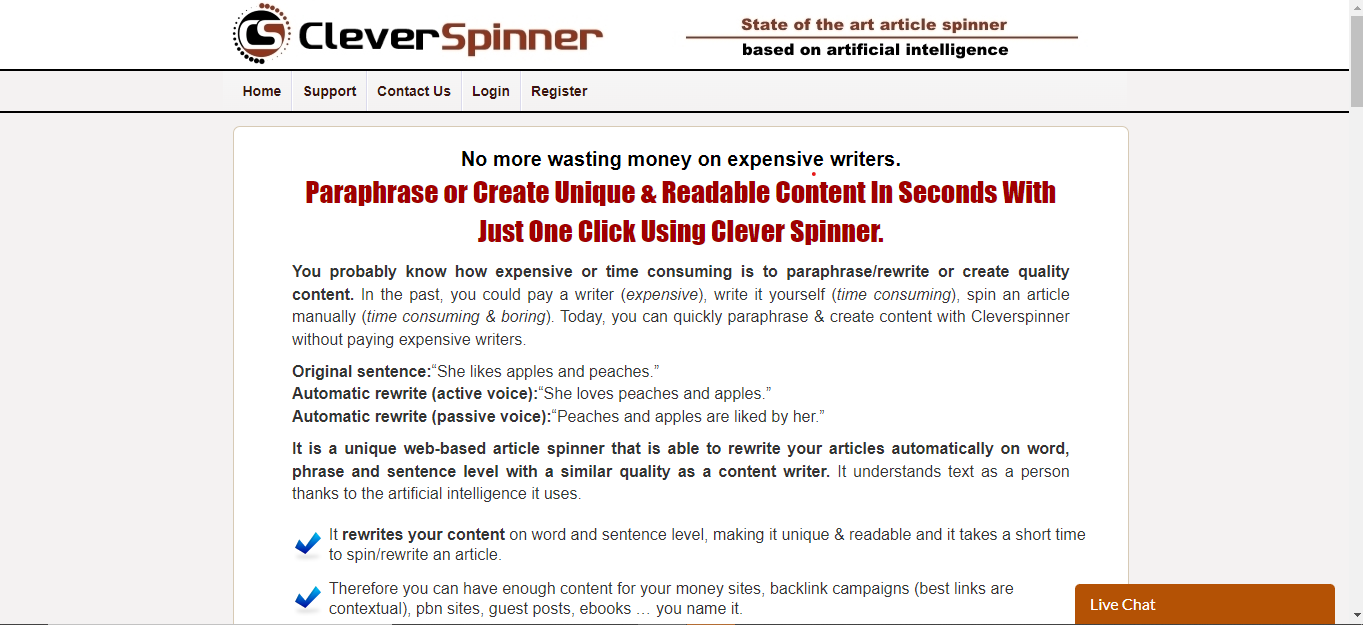 Cleaver-spinner-free-Paraphrasing-Tools