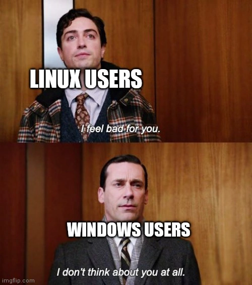 window vs linux meme