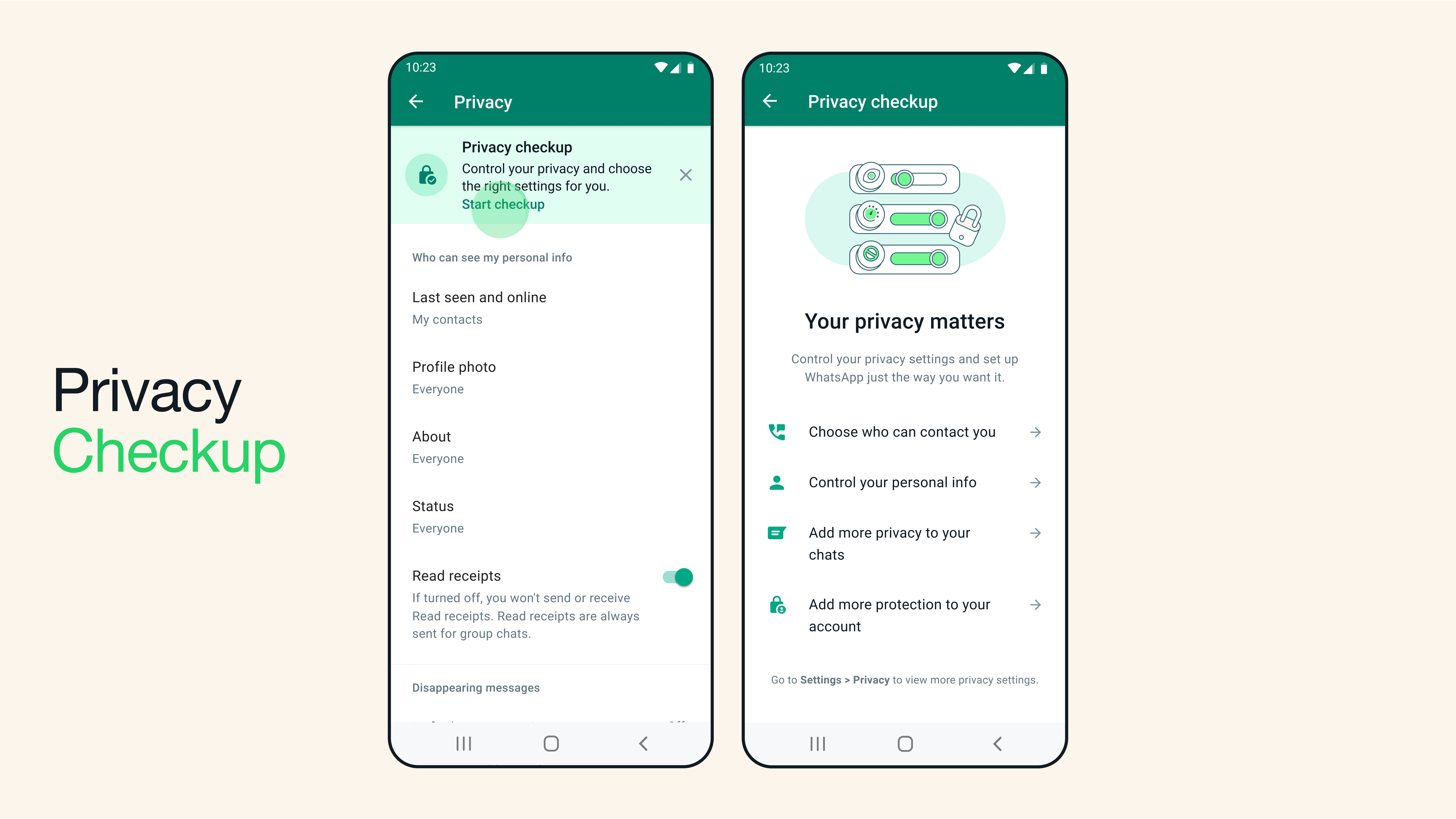 WhatsApp Privacy Checkup
