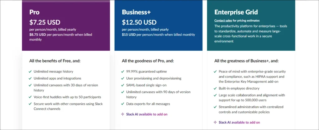 Pricing and Value - Slack