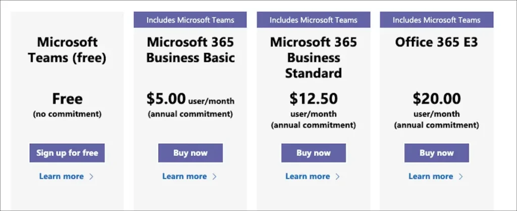 Pricing and Value - Teams