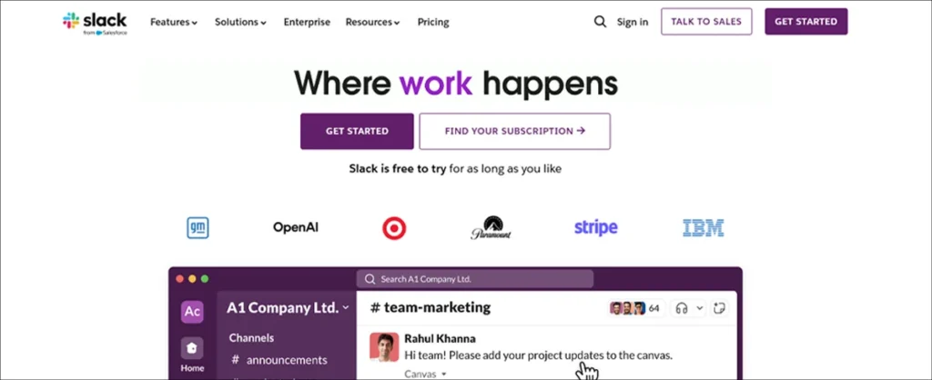 User Interface and Experience - Slack
